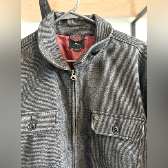 Obey Wool Jacket Men’s size L - Picture 2 of 6